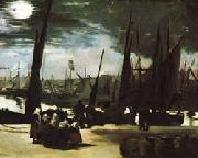 Edouard Manet Moonlight over the Port of Boulogne USA oil painting artist